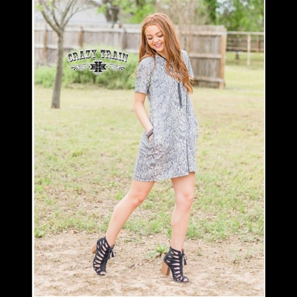 🌵Crazy Train☀️ Python Pocket Dress - Picture 2 of 5